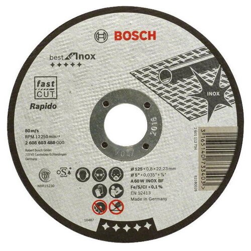 Круг отрезной Bosch металл Ф125х0,8 (488)