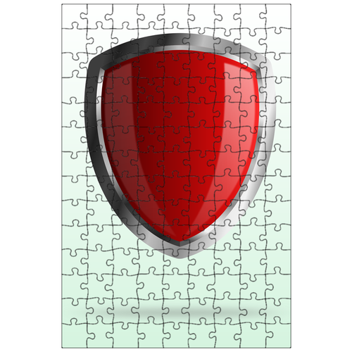 фото Магнитный пазл 27x18см."щит, война, броня" на холодильник lotsprints
