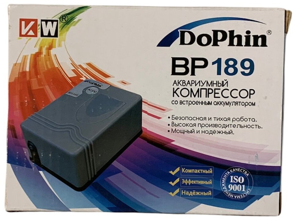 Аквариумный компрессор со встроенным аккумулятором DoPhin BP 189