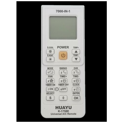 пульт универсальный huayu k 6200 для кондиционера 5000 кодов Пульт Huayu K-1758E для кондиционеров, универсальный (7000 кодов)