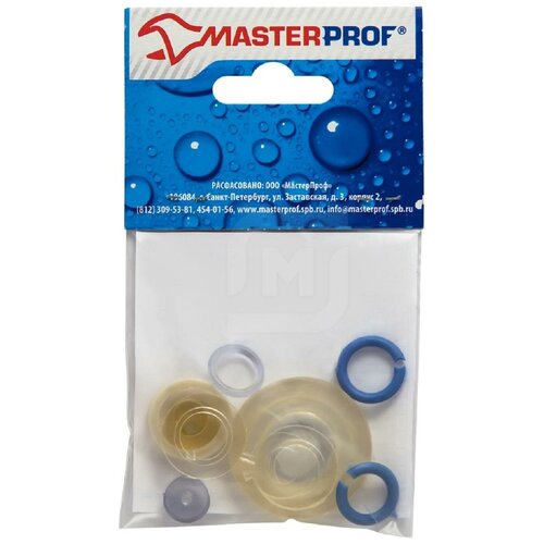masterprof набор прокладок masterprof для смесителя сантехник 1 резина набор 13 шт Набор прокладок для смесителя Сантехник № 2 (силикон), MP-У