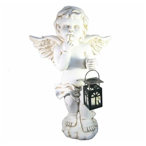 Фигура декоративная Ангел с фонарем (антик) 20*41*63см KSMR-713928/A100