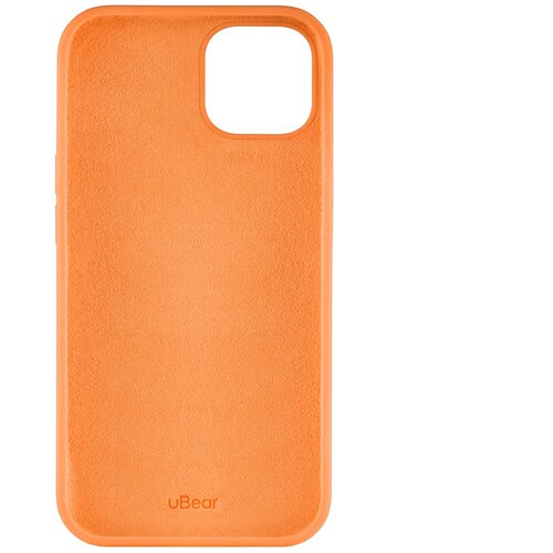 Чехол uBear Touch Case для Apple iPhone 13, оранжевый чехол брелок ubear touch ring case для airtag с кольцом фиксатором силикон soft touch оранжевый