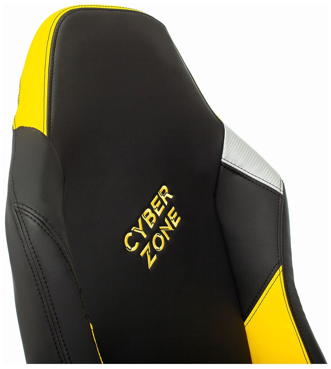 Кресло Zombie Hero Cyberzone Pro эко.кожа черный/желтый - фотография № 16