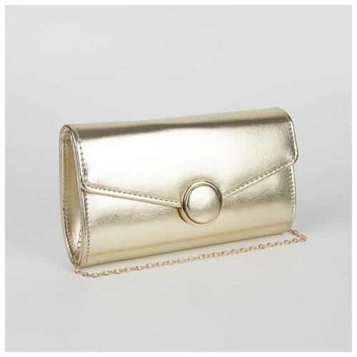 фото Сумка женская, отдел на клапане, длинная цепь, цвет золотой mikimarket
