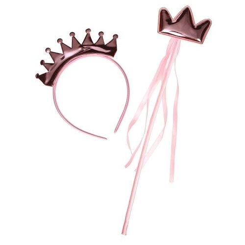 Страна Карнавалия Карнавальный набор «Принцесса», 2 предмета: ободок, жезл карнавальный набор принцесса 4 предмета корона перчатки ободок жезл