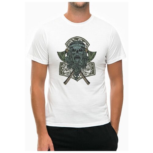 Футболка Viking Skull Soldier White