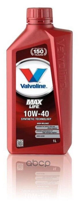 Valvoline Maxlife 10w40 Масло Моторное П/С 1л. Valvoline