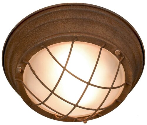 Потолочный светильник Lussole Huntsville GRLSP-8068, E27, 22 Вт, кол-во ламп: 2 шт., 4500 К, цвет арматуры: коричневый, цвет плафона: белый
