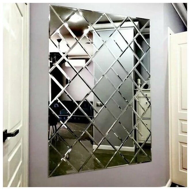 Панно из зеркальной плитки 18*18 см с фацетом 10 мм (размер панно 102*127,5 см) - фотография № 5