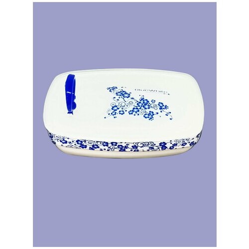 Герметичный ланч-бокс (В-325) 600мл с цветочным рисунком