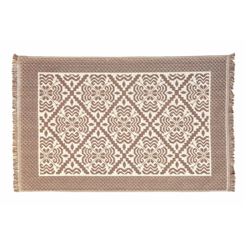 Коврик прикроватный на пол, коврик для ванной и туалета безворсовый хлопковый 50x80 см, Alize, Турция, Giglio, бежевый