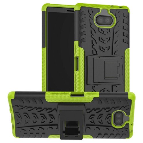 фото Чехол-бампер mypads для sony xperia 10 plus противоударный усиленный ударопрочный зеленый