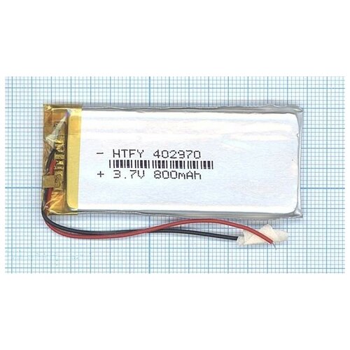 Аккумулятор Li-Pol (батарея) 4x29x70mm 2pin 3.7V/800mAh аккумулятор li pol lp305060 3 7v 800mah с защитой