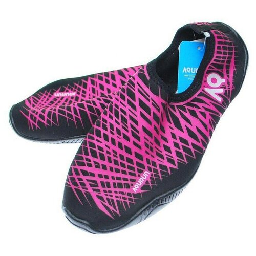 фото Обувь для кораллов aqurun "edge", цвет: черный, розовый. aqu-bkpi. размер 25/27