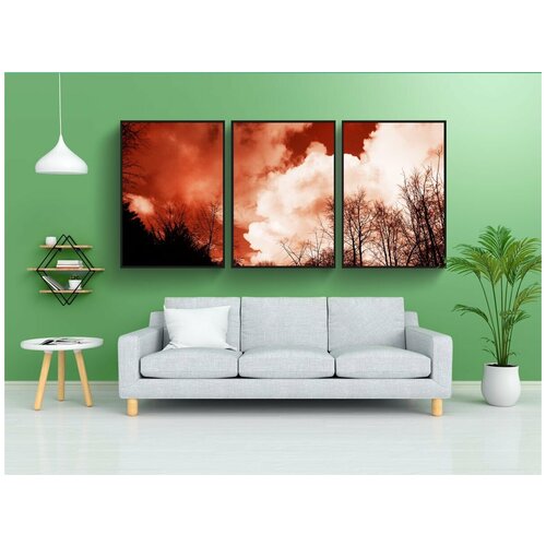 фото Набор модулных постеров для интерьера "дерево, ствол, филиал" 60x90 см. в тубусе, без рамки lotsprints