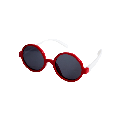 фото Солнцезащитные очки , круглые, оправа: пластик, чехол/футляр в комплекте, складные, ударопрочные, поляризационные, ударопрочные, со 100% защитой от уф-лучей, красный in touch