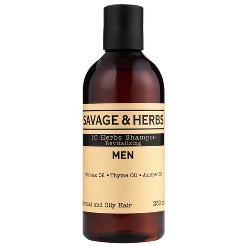 SAVAGE&HERBS Шампунь 10 herbs, 250 мл шампунь восстанавливающий savage