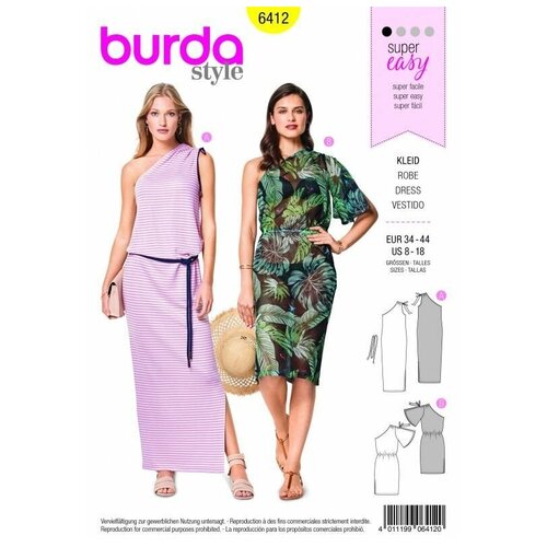 фото Выкройка burda 6412 - платье