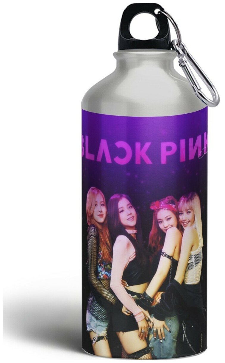 Бутылка спортивная/туристическая фляга музыка блэкпинк blackpink (лалиса ким розэ) - 5848