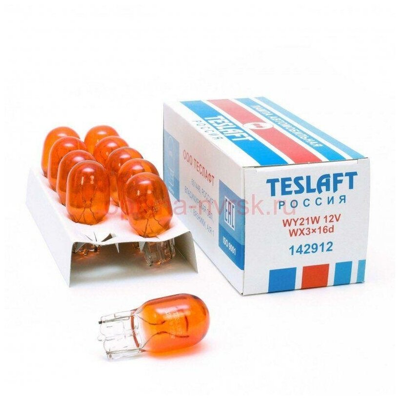 TESLAFT 142912 Лампа 12V WY21W 21W W3x16d Teslaft 1 шт. картон 142912