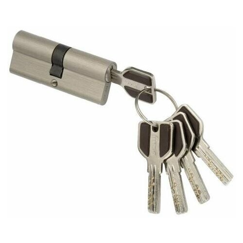цилиндровый механизм личинка для замка с перфорированным ключами ключ ключ c50 40 90mm sn матовый никель msm Цилиндровый механизм (личинка для замка)с перфорированным ключами. ключ-ключ C50/30 (80 mm) SN (Матовый никель) MSM