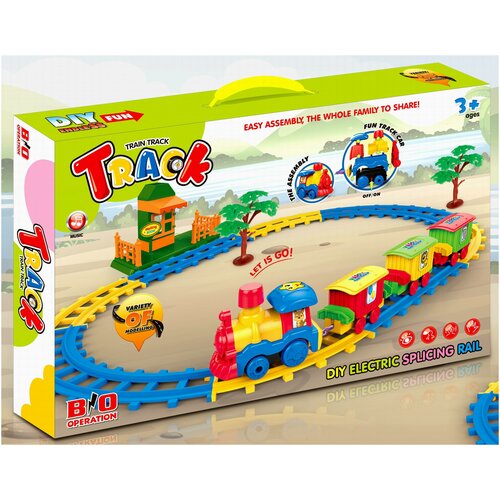 фото Игрушка "железная дорога" для малышей со звуком / поезд игрушка с железной дорогой / игрушечный поезд №9922 китай