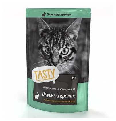 Tasty Пауч для кошек с кроликом в желе( 02TS792) 0,085 кг 49812 (2 шт)