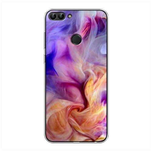 фото Силиконовый чехол "дым сиренево-желтый" на huawei p smart / хуавей п смарт case place