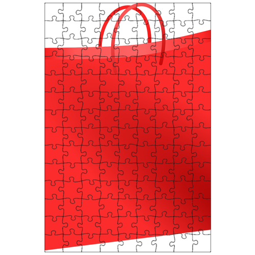 фото Магнитный пазл 27x18см."сумка, торговый центр, красный" на холодильник lotsprints