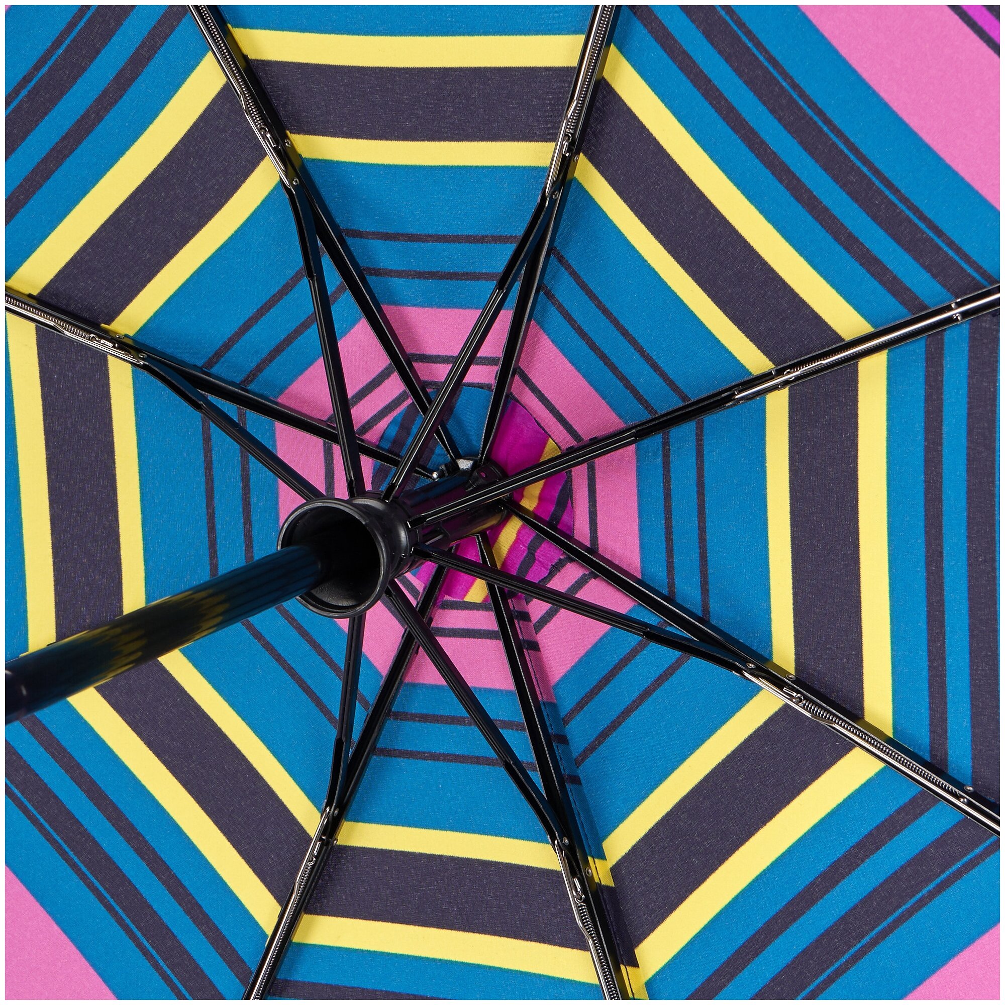 Зонт FULTON, автомат, 3 сложения, купол 104 см., 8 спиц, система «антиветер», чехол в комплекте, для женщин, мультиколор - фотография № 5