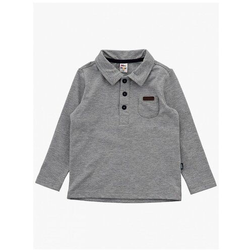 фото Поло mini maxi, 2023, цвет серый, размер 104
