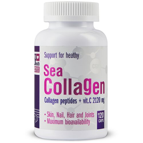 Морской коллаген Sea Collagen для кожи, волос, суставов, пищевая добавка, 120 капсул, SPHEALTH
