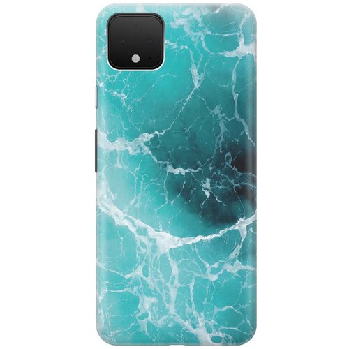 фото Ультратонкий силиконовый чехол-накладка для google pixel 4 с принтом "лазурный океан" gosso