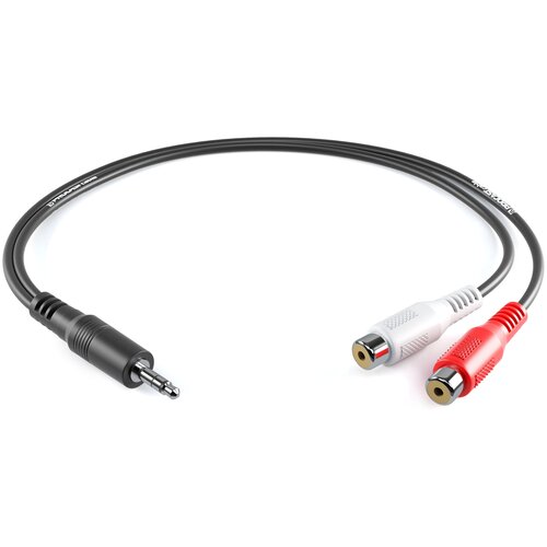Переходник 3,5mm miniJack TRS(m)-2RCA(f) PROCAST cable A-MJ/2RCA-F, длина 150mm кабель аудио 1xmini jack 2xrca procast cable s mj 2rca 5b 5 0m