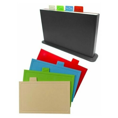 Набор разделочных досок, 4 шт. на подставке