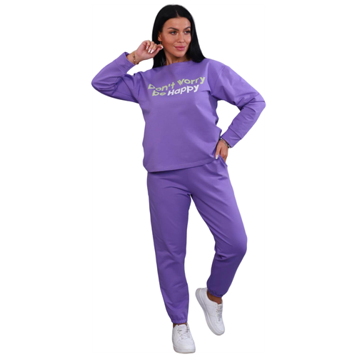 Костюм спортивный IvCapriz, размер 48, фиолетовый костюм ivcapriz размер 44 фиолетовый