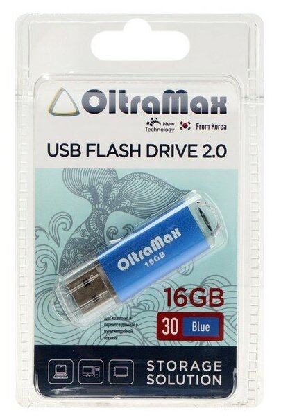 USB флэш-накопитель (OLTRAMAX OM016GB30-Bl синий)