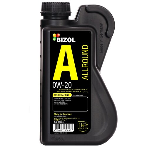 НС-синт. мот.масло BIZOL 85836 Allround 0W-20 SP GF-6A (4л)