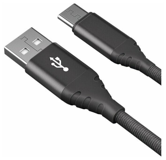 Дата-кабель AKAI CBL208BK USB А-microUSB, черный