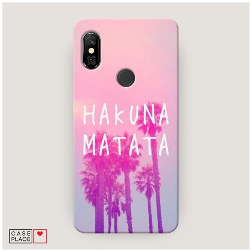 фото Чехол пластиковый xiaomi redmi note 6 pro акуна матата пальмы case place