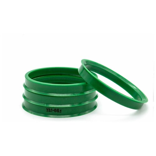 фото Кольца центровочные 73,1х66,1 dark green 4 шт высококачественный пластик sds exclusive