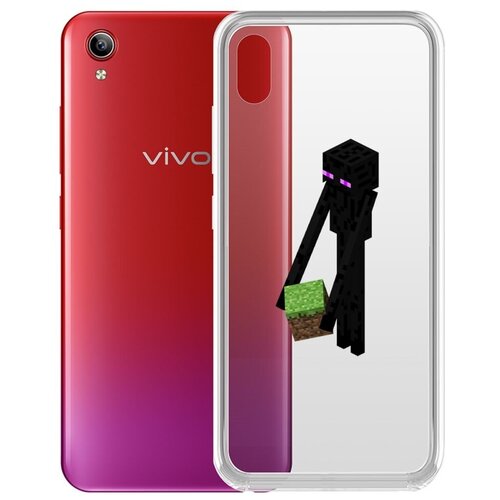 Чехол-накладка Krutoff Clear Case Эндермен для Vivo Y91C чехол накладка krutoff clear case minecraft эндермен для honor magic 5 lite