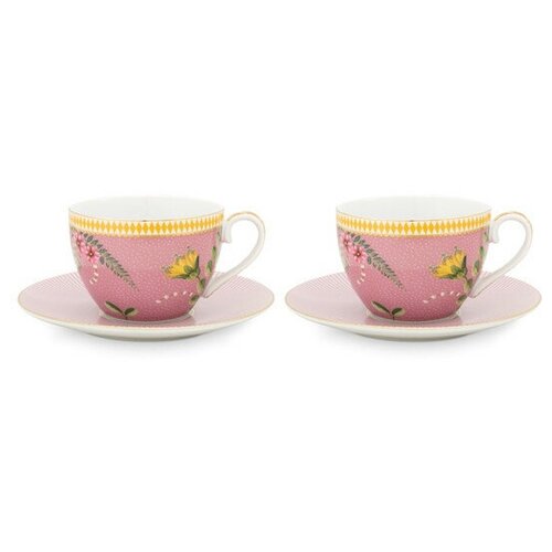 фото Набор из 2-х чашек с блюдцами pip studio la majorelle pink, 280 мл, 51.004.100