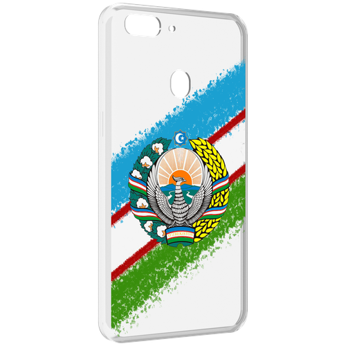 Чехол MyPads Герб флаг Узбекистана для Oppo Realme 2 задняя-панель-накладка-бампер