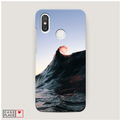 фото Чехол пластиковый xiaomi mi 8 волна крюк case place