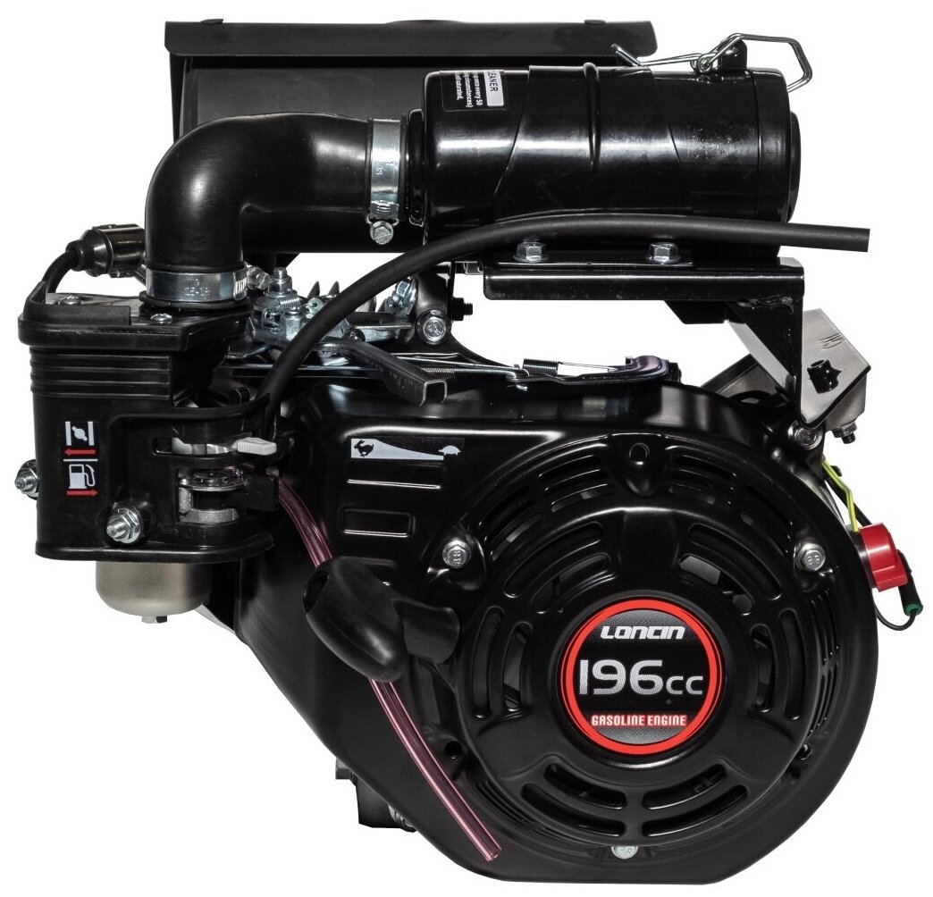 Двигатель бензиновый Loncin LC168F-2H (A type) D20 (6.5л.с., 196куб.см, вал 20мм, ручной старт)