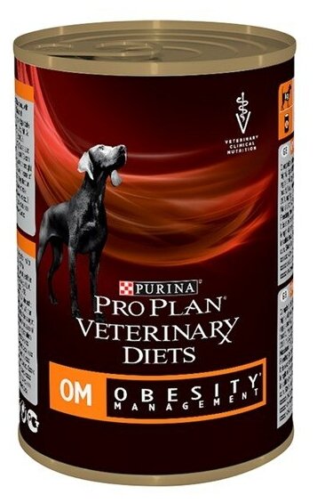 Консервы для собак Pro Plan / Про План Veterinary Diets OM для взрослых животных при ожирении 400г / корм влажный