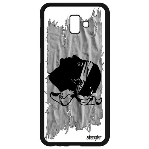 фото Противоударный чехол на смартфон // galaxy j6 plus 2018 // "флаг корсики на ткани" стиль государственный, utaupia, белый