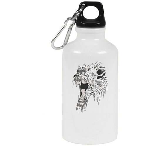 Бутылка с карабином CoolPodarok Животные Лев пасть
